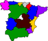 Regions Of Spain Map Clip Art